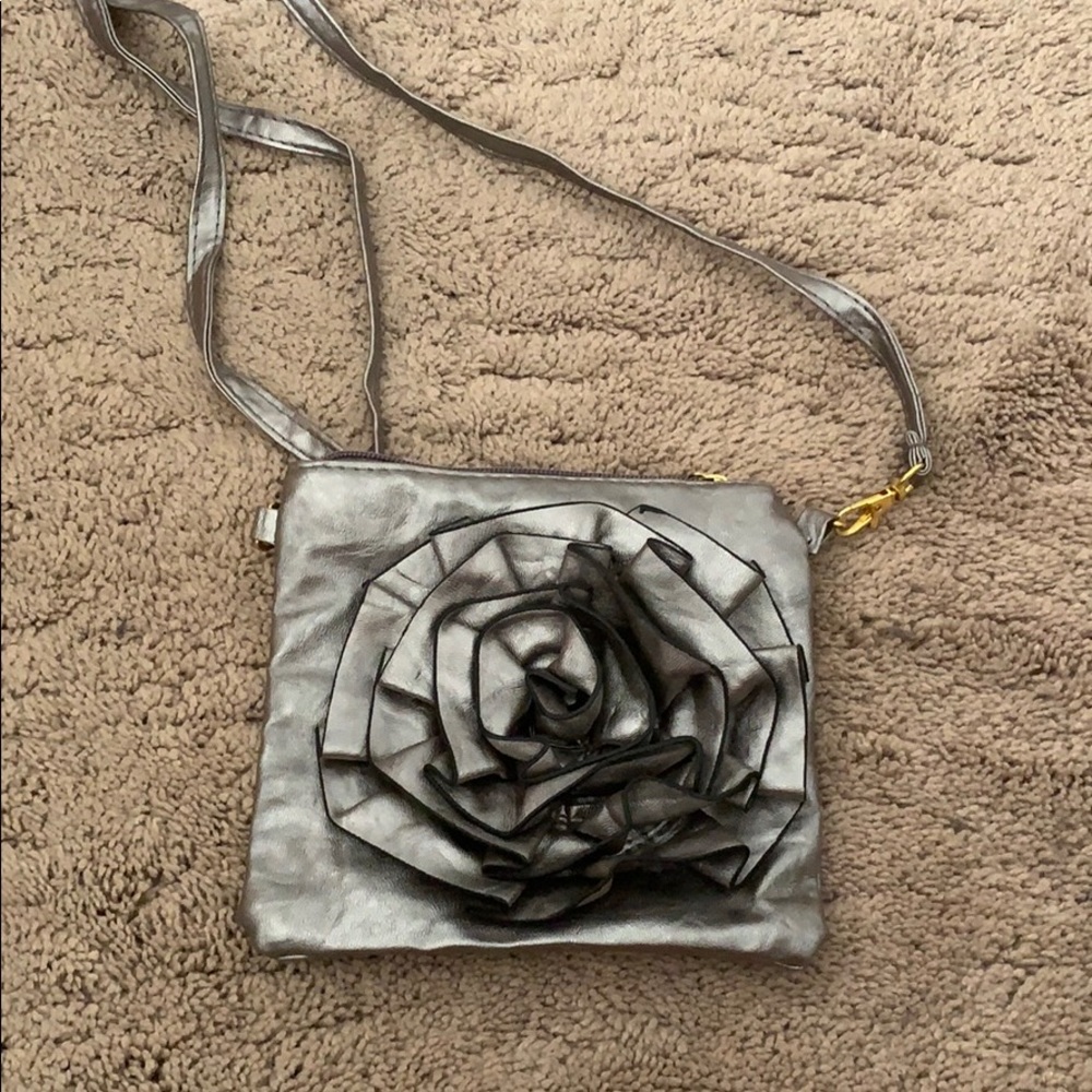 Silver Crossbody Bag